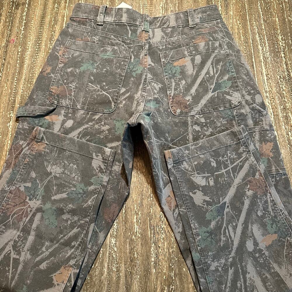 Abercrombie Loose Fit Camo Carpernter Workwear Canvas Pants 29W x 32L (30W x 31) - Picture 13 of 15